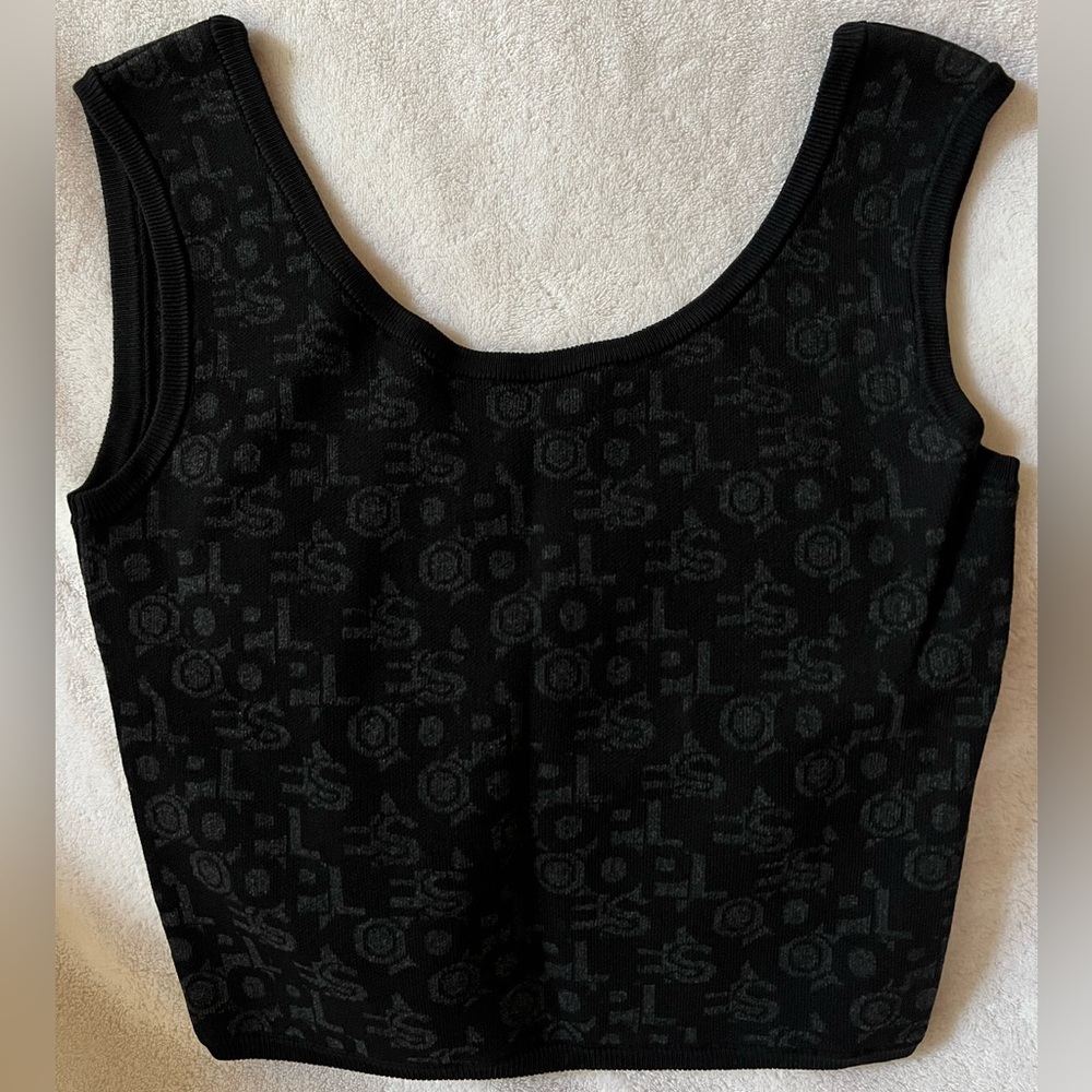 THE KOOPLES BLACK BRA TOP WITH LOGOS